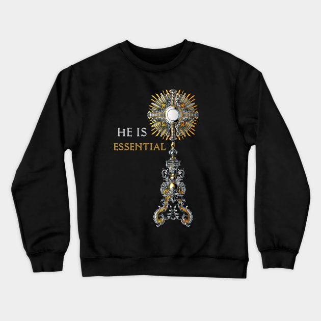 Catholic Monstrance Holy Mass Crewneck Sweatshirt by Beltschazar